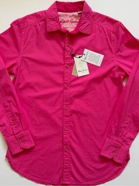 NWT Robert Graham Seaworthy Fuchsia Pink Stretch Button Down Shirt Small